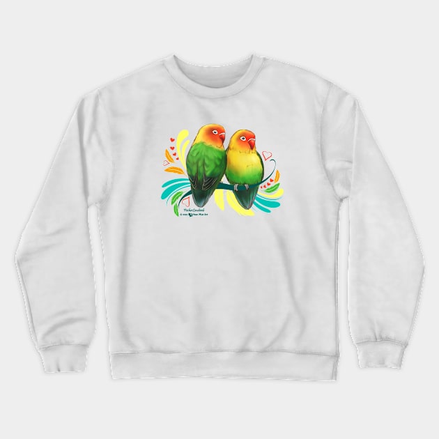 Fischer Lovebirds Crewneck Sweatshirt by Sylvanmistart